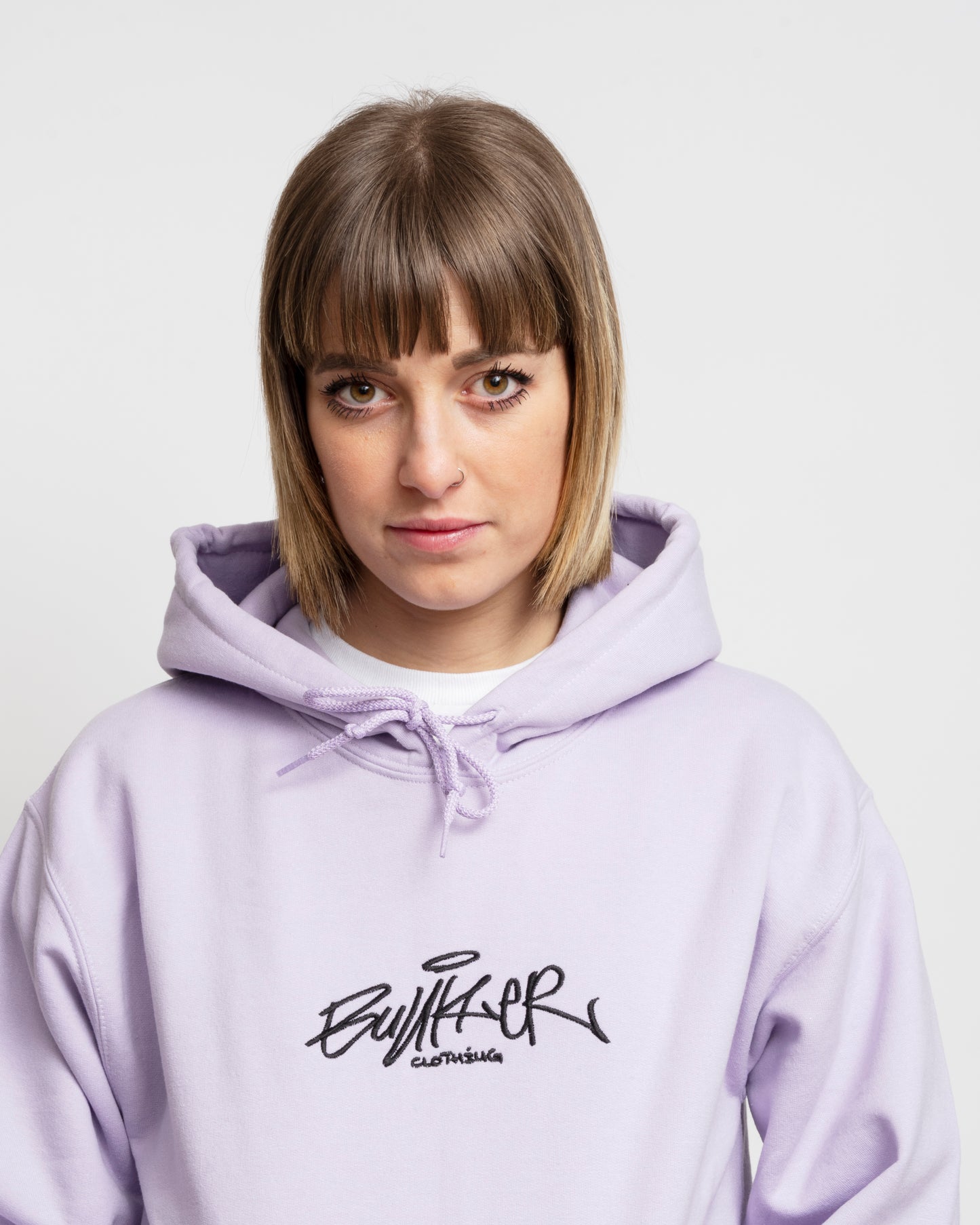 Embroidered Hoodie - Lilac