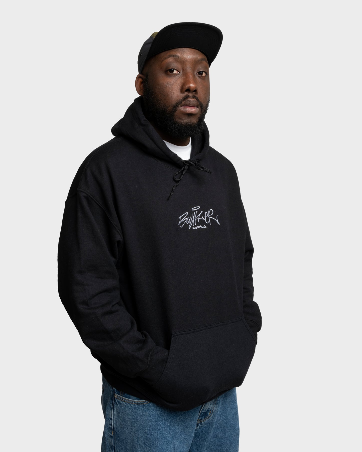 Embroidered Hoodie - Black