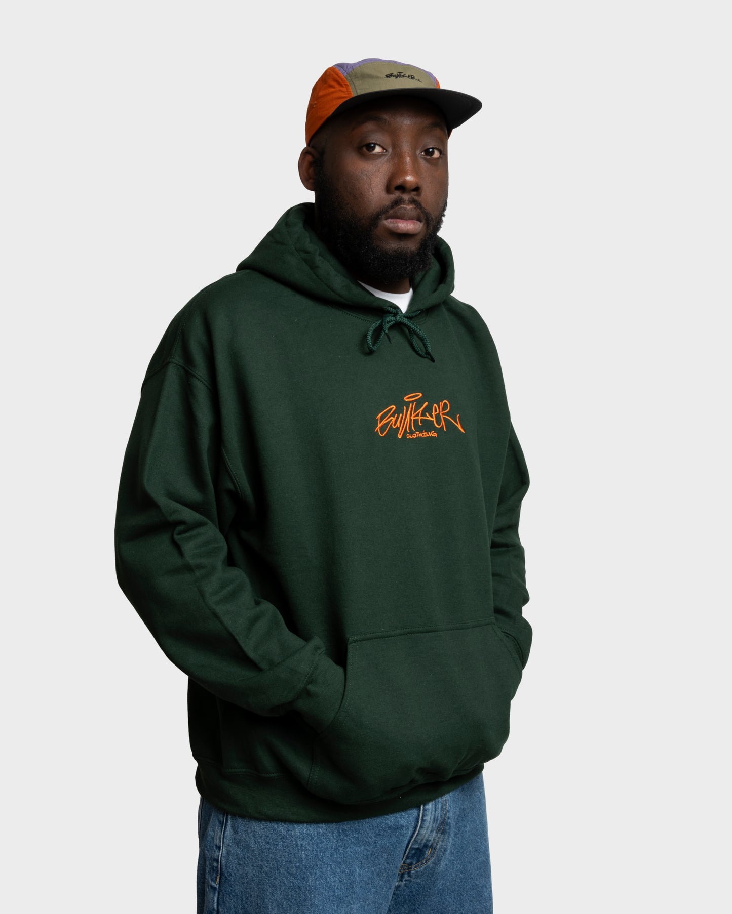 Embroidered Hoodie - Pine Green